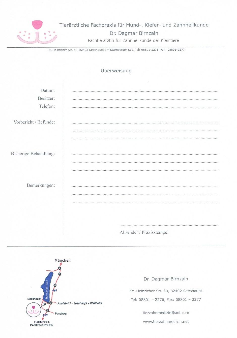 Überweisungsformular